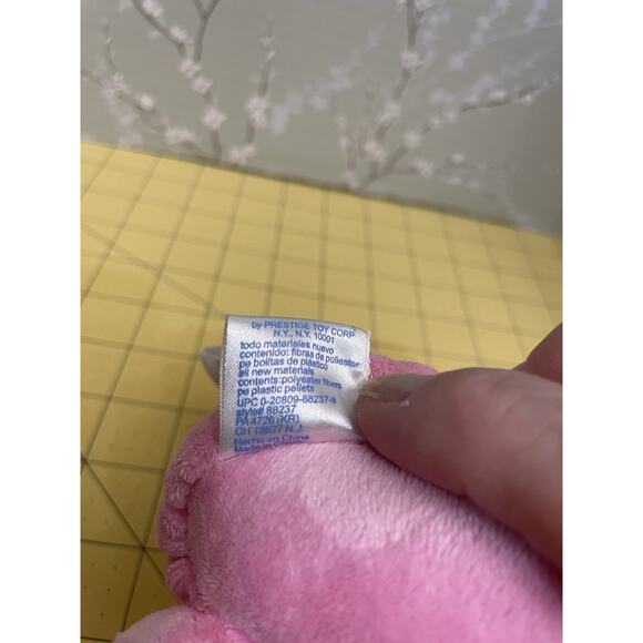 Carter's Child of Mine Pink Little Angel Rabbit with Wings Rattle Lovey Plush - Picture 6 of 7